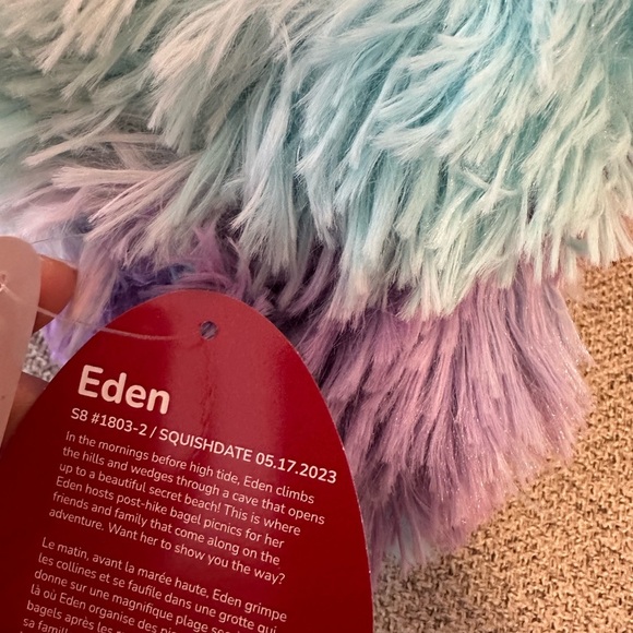 Nwt 💘 8” EDEN Purple BIGFOOT Yeti Valentines Day Hearts Squishmallows - Picture 6 of 6
